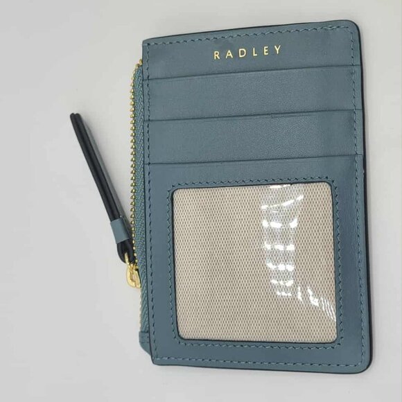 Radley London Puffy Small Zip Top Coin Purse New Blue NWT NEW - Picture 6 of 8